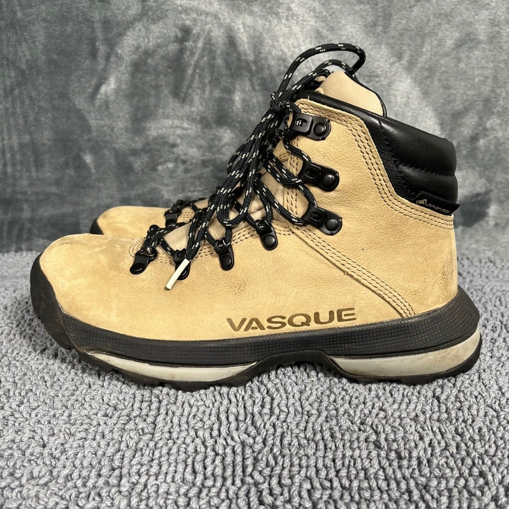 Vasque St Elias GTX Gore-Tex Hiking Boots Womens 8 Tan Leather Vibram 07151M